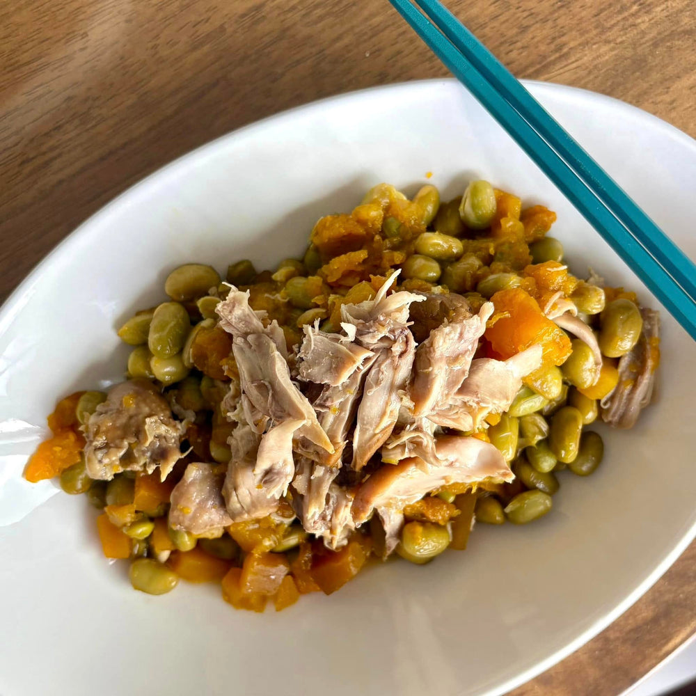 电饭锅毛豆南瓜鸡腿怎么做？一锅饭完成
