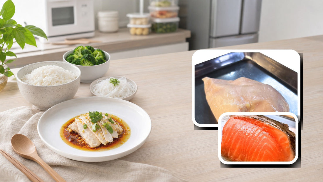 OKA-OKA 舒肥鸡胸和舒肥三文鱼，解释 sous vide meals Malaysia 的好处