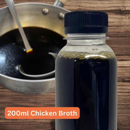 OKA-OKA Signature Braised Broth 200ml in a clear bottle with rich dark liquid for versatile cooking